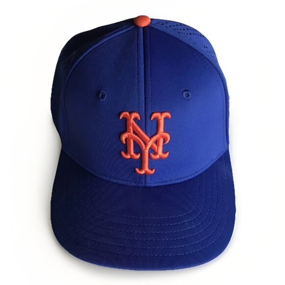 OC Sports Team MLB Men's Strapback Hat Blue OSFM New York Mets Embroidered - Picture 2 of 6